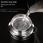 Double wall insulated bottle with cup lid for travel and gym