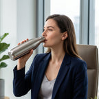 Hot and cold vacuum flask with wide mouth and secure lid
