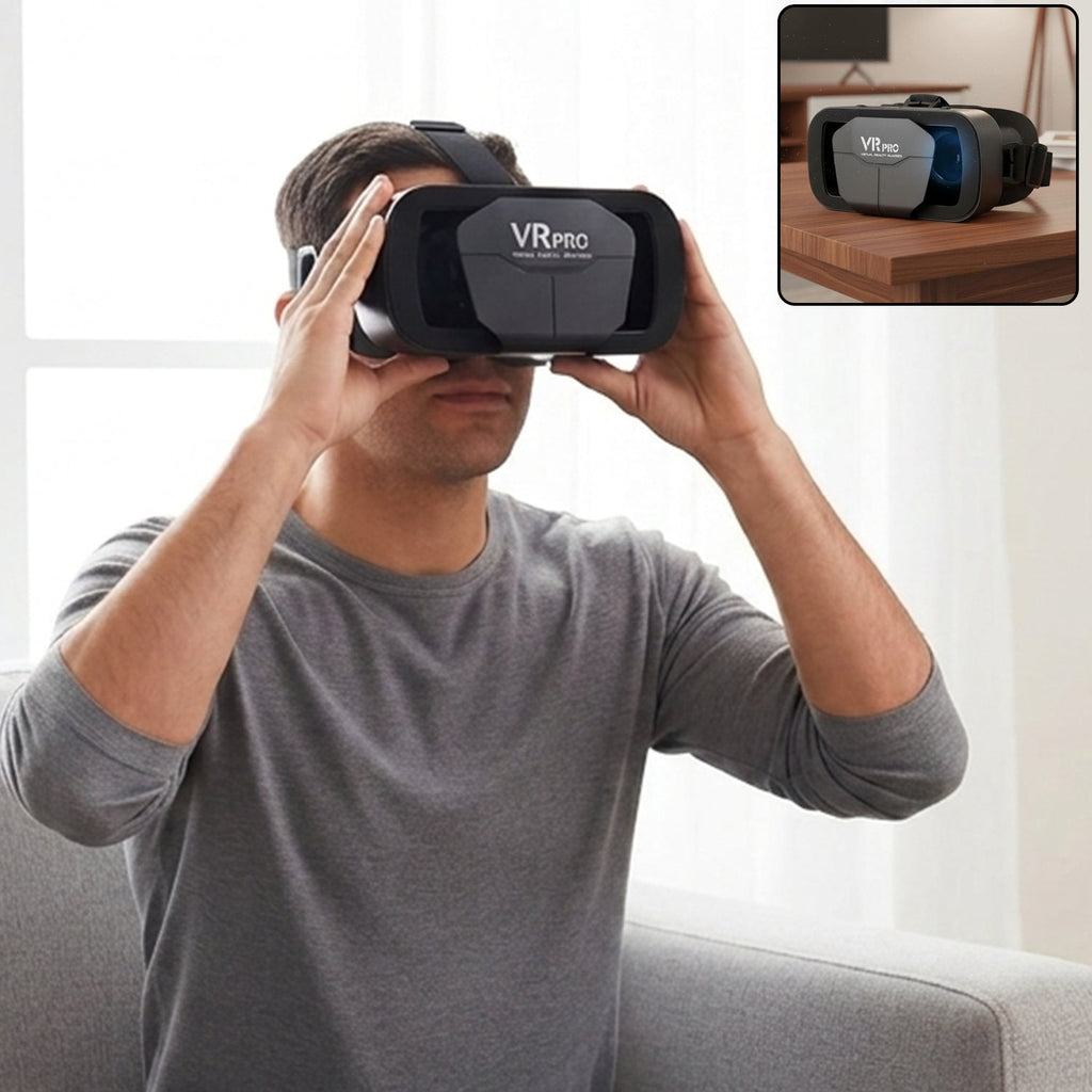 3D VR Box Headset – Adjustable Lenses for Comfortable VR Experience