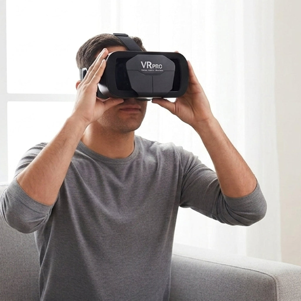 3D VR Box Headset – Adjustable Lenses for Comfortable VR Experience