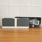 Wall mounted soap holder installed in bathroom setting