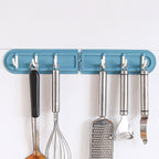 Rotating and foldable hook rack in use for space-saving home organization