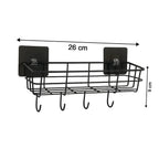 Kitchen organizer showing design details of self-adhesive wall basket