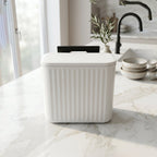 Side view of small kitchen waste bin