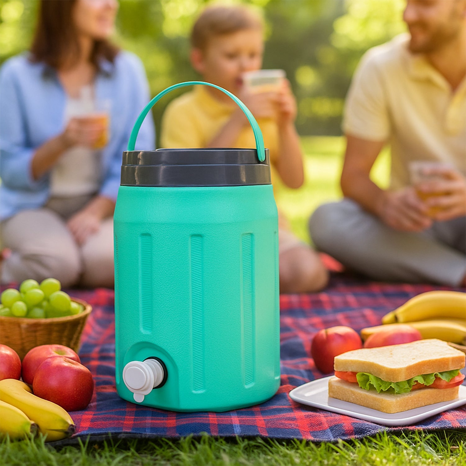 Detailed view of the insulated wall of the 5.5L water jug for superior temperature retention.
