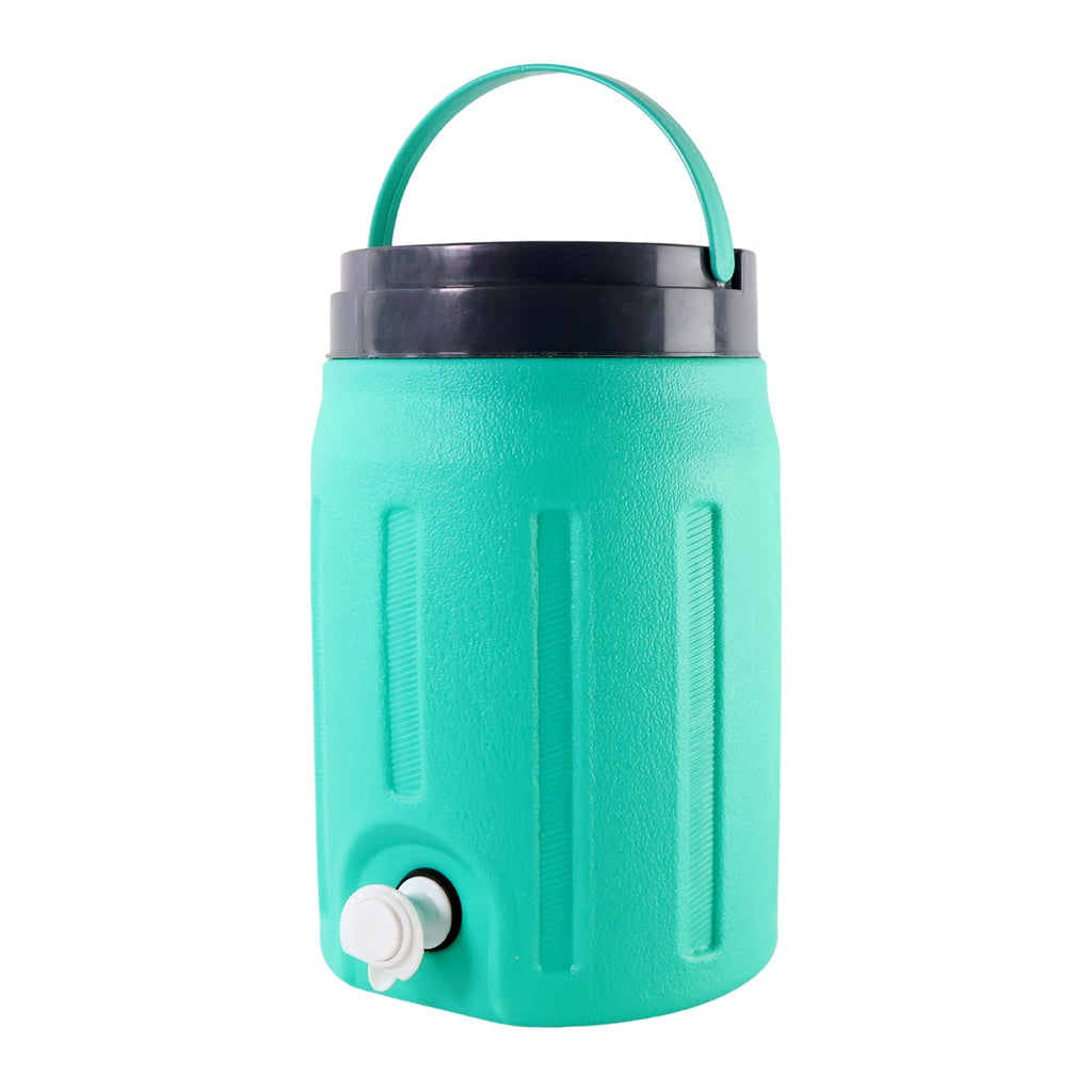 5.5L insulated water jug placed on a kitchen table, ideal for daily home use.