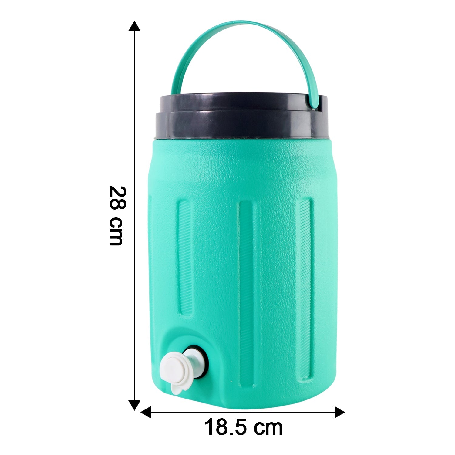 Close-up of the secure cap and sturdy handle, highlighting the quality finish of the water jug.