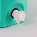 Side view of a 5.5L insulated water jug, filled with refreshing cool water.