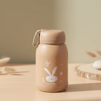 Glass water bottle featuring cute bunny design for daily hydration
