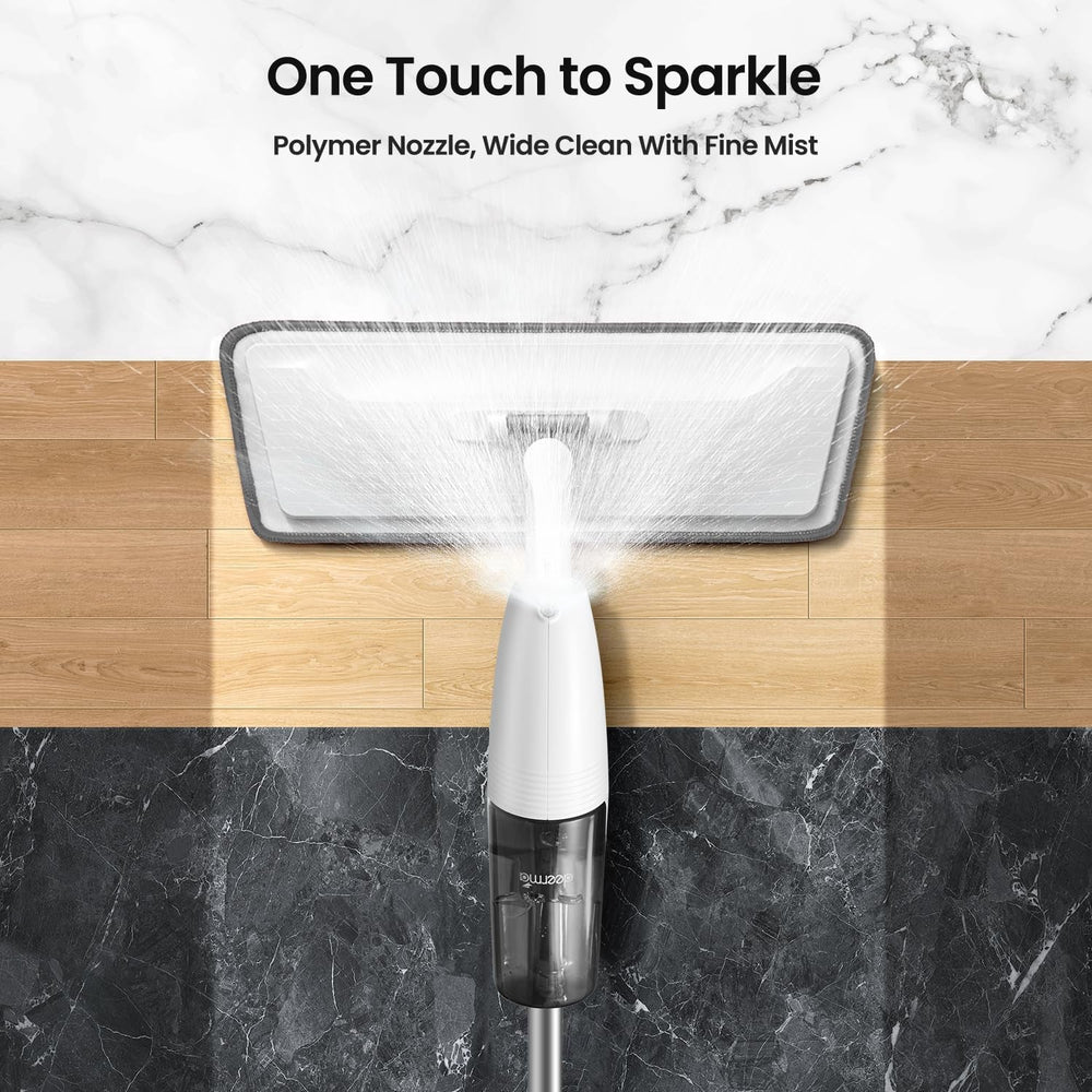 Floor cleaning spray mop with microfiber pad for quick home cleaning