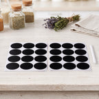 Chalkboard label set with marker for kitchen organizing