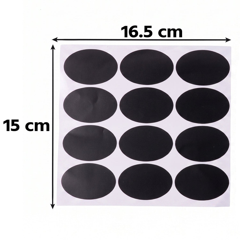 Erasable chalkboard stickers for spice jars and storage