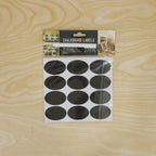 Oval blackboard sticker set with pen for jars and boxes