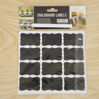Fancy blackboard sticker set with pen for jars and boxes