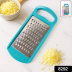 Close-up view of ergonomic handle on Supermom cheese grater for comfortable grip