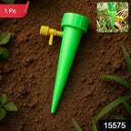 Close-up view of green Plant Watering Spike showing leaf detail