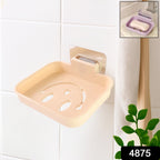 Waterproof self sticking soap dish rack with drainage slots