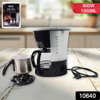 Coffee maker showing transparent water level indicator with 1200ML capacity
