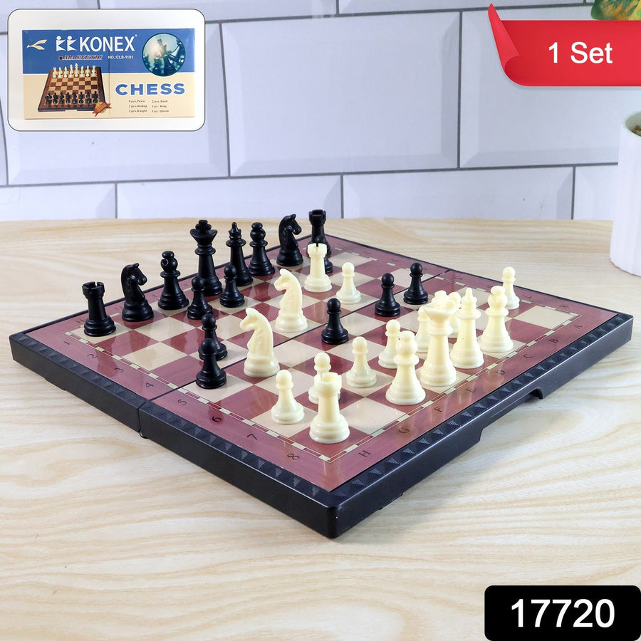 Foldable Magnetic Chess Board - Travel Friendly 24x24 cm