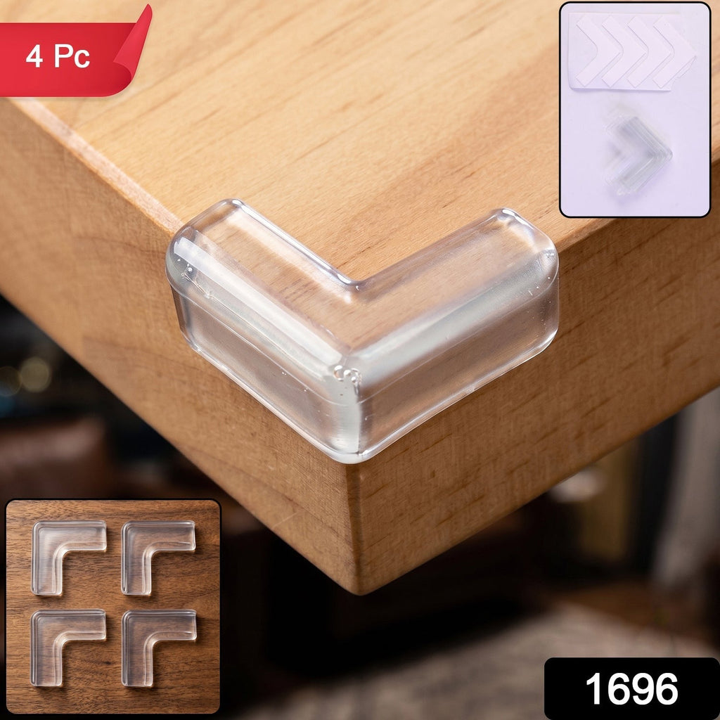 Set of 4 silicone corner guards to babyproof table and desk edges