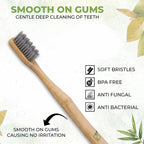 Soft Bamboo Toothbrush, Biodegradable Wooden Toothbrush with Soft Bristles (1 Pc)