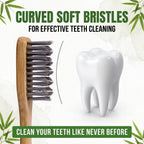 Soft Bamboo Toothbrush, Biodegradable Wooden Toothbrush with Soft Bristles (1 Pc)