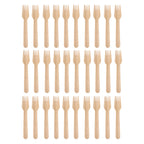 Close-up of smooth, splinter-free tines on 160mm wooden fork