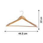 Sturdy wooden coat hanger for closets, hotels and boutiques