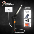 LED work light with adjustable 360 degree rotating head