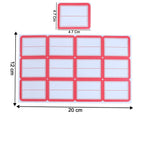 Box label stickers for product and inventory management with adhesive backing