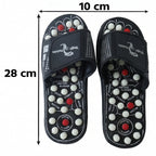 Foot massage slippers with raised nodes for daily acupressure therapy
