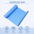 Textured surface on yoga mat ensuring safety during indoor exercise