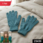 soft stretchable wool gloves on display