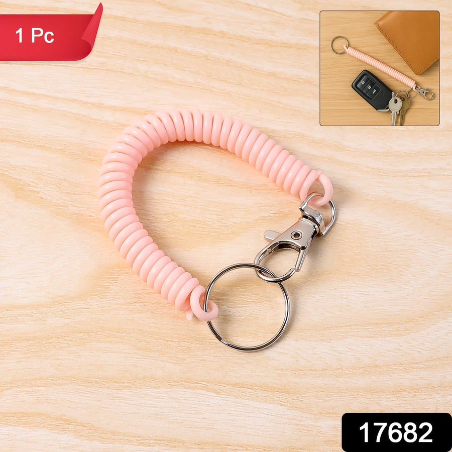 Spiral Coil Keychain Bracelet – Flexible & Durable Wrist Key Holder