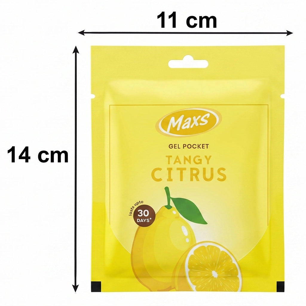Gel air freshener showing texture with citrus scent