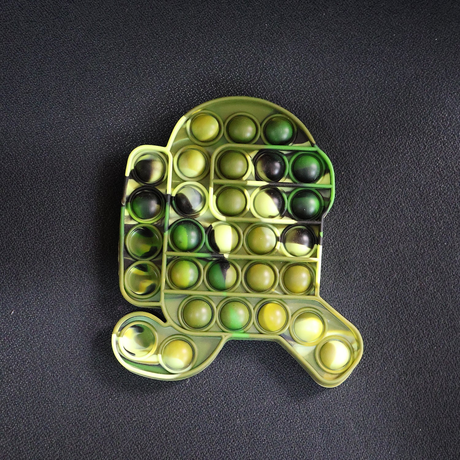 In-use live image demonstrating stress relief with silicone Pop It Fidget Toy