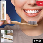 Biodegradable bamboo toothbrush with soft bristles for daily use