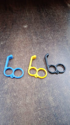 Close-up of hook-style plastic mobile holder stand with universal fit