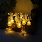 Flameless LED candle with unique cactus design and flickering effect