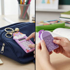Digital calculator keychain in Kuromi cartoon style for kids and students