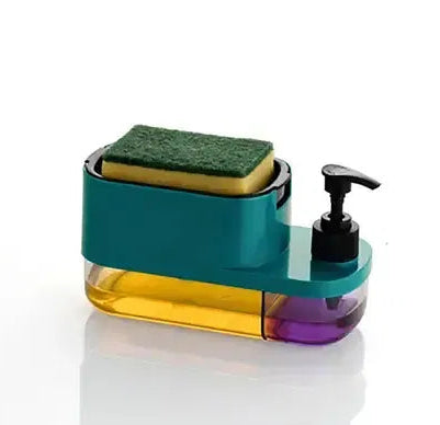 3 in 1 Soap Dispenser for Kitchen Dishwasher Liquid Dispenser Pump with Sponge Kitchen Cleaner