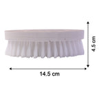Compact and lightweight laundry or household cleaning brush, reusable and washable.