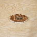 The stylish printed design on the top surface of the heavy-duty cloth washing brush.