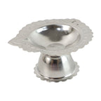Compact and traditional puja diya stand made from steel