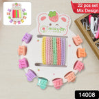 Close-up of various mini hair clips and hair bands for girls.