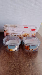 Stacked Apex airtight food storage containers with secure Press N’ Lock lids