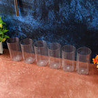 Metro pattern clear plastic water glasses for safe durable drinking