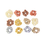 Everyday use satin hair scrunchies in soft pastel colors for versatile styling