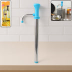 Manual stainless steel oil pump dispenser with hand-press handle