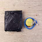 Packaged inflatable sofa chair and footstool set, ready to use